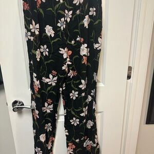Floral Black cover up pants